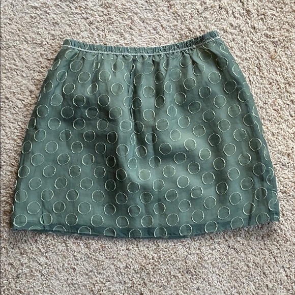 J. Crew Dresses & Skirts - J.Crew Green Polka Dot Skirt